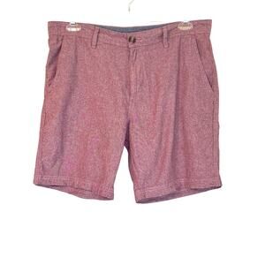 14th and Union Men’s Slim Fit 100% Cotton Shorts Red Oxblood Size 36 Resortwear